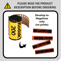 Colour film/disposable camera develop only (no prints) (no digital links)